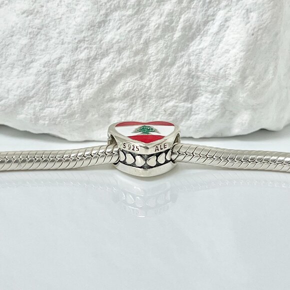 Pandora Lebanon S925 Silver Heart Bead Charm - Picture 4 of 4
